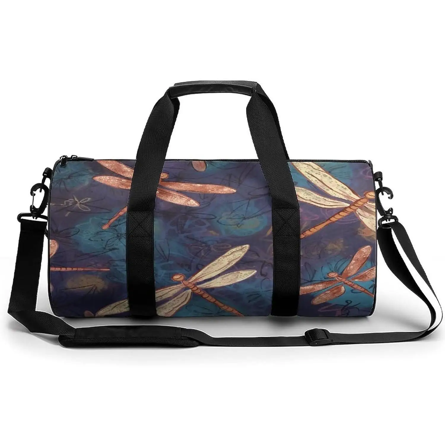 Dragonfly Pattern Duffel Bag Large Capacity Adjustable Strap Travel Gym Fashion Bag for Women Men
Dragonfly Pattern Duffel Bag Large Capacity Adjustable Strap Travel Gym Fashion Bag for Women Men