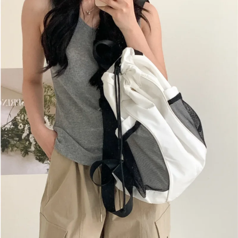 Nylon Vintage Grunge Ins Backpacks Women Students Streetwear Travel Bags High-capacity Drawstring Pleated Backpack Y2k Aesthetic
Nylon Vintage Grunge Ins Backpacks Women Students Streetwear Travel Bags High-capacity Drawstring Pleated Backpack Y2k Aesthetic