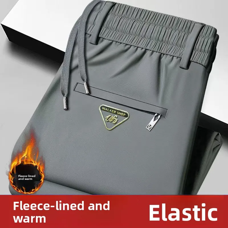 Мужские повседневные брюки с эластичной резинкой на талии на подкладке, теплые прямые свободные эластичные спортивные брюки на осень и зиму
Мужские повседневные брюки с эластичной резинкой на талии на подкладке, теплые прямые свободные эластичные спортивные брюки на осень и зиму