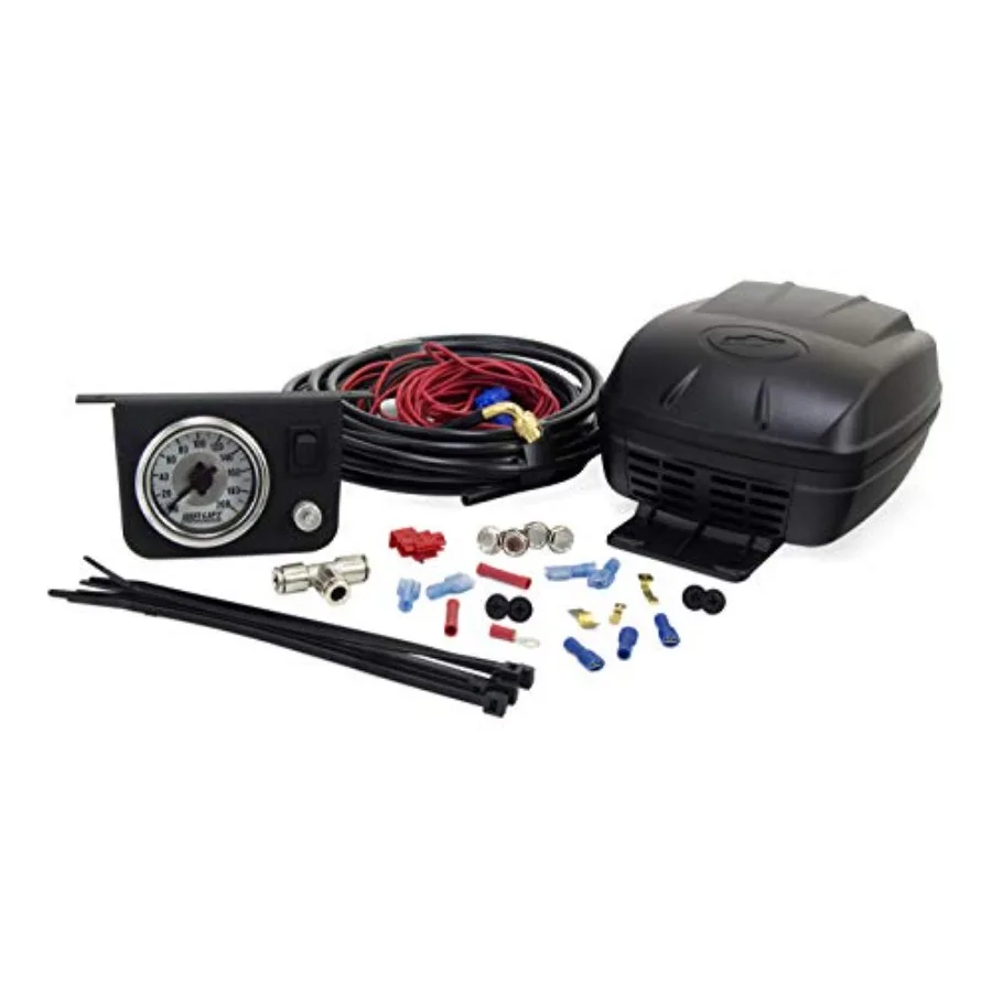 Air Shock Controller Air Compressor and Pressure Gauge - 25804 for motorcycle suspension tuning, aluminum alloy body, black fin
Air Shock Controller Air Compressor and Pressure Gauge - 25804 for motorcycle suspension tuning, aluminum alloy body, black fin