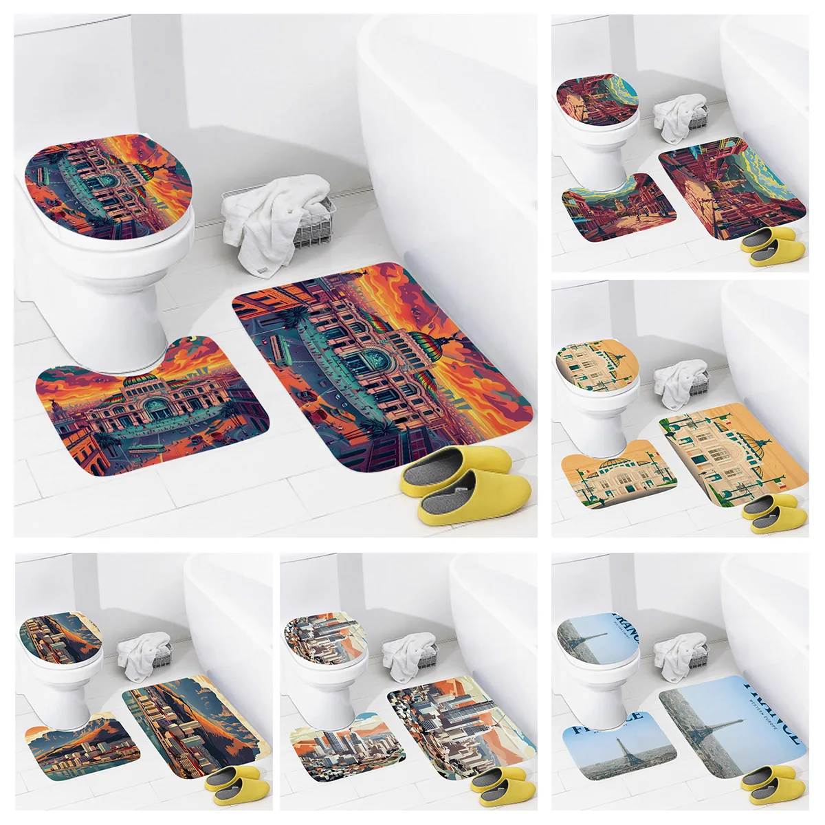 3pc Bathroom Anti-Slip Mat Toilet Mat Combination American Style Retro Floor Mat Toilet Bathroom Decoration Accessories
3pc Bathroom Anti-Slip Mat Toilet Mat Combination American Style Retro Floor Mat Toilet Bathroom Decoration Accessories