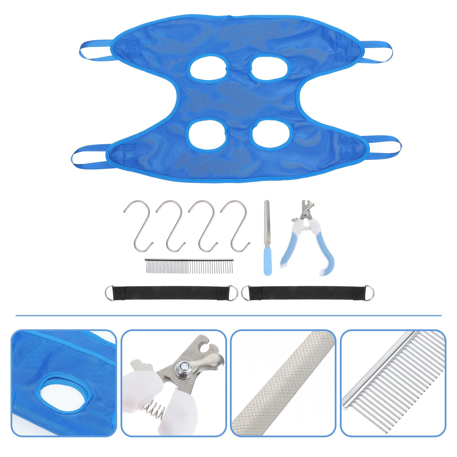 1 set Professional Pet Nail Cutter Household Grooming Comb Polyester Stainless Steel Grooming Hammock Pet Accessory
1 set Professional Pet Nail Cutter Household Grooming Comb Polyester Stainless Steel Grooming Hammock Pet Accessory