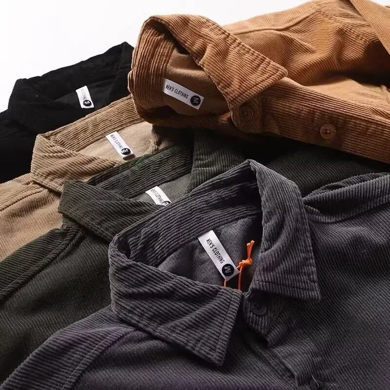 Retro Waed Corduroy Long Sve Men's irt Loose Thi Autumn Winter Outerwear Simple Sle Casual Classic American Sle
Retro Waed Corduroy Long Sve Men's irt Loose Thi Autumn Winter Outerwear Simple Sle Casual Classic American Sle