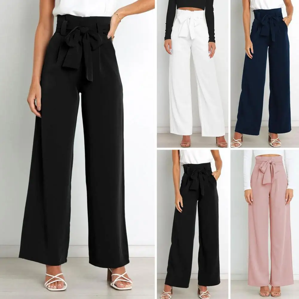 Women Summer Pants Button Zipper Fly Trousers Elegant Lace-up Wide Leg Pants for Women High Waist Office Lady Trousers
Women Summer Pants Button Zipper Fly Trousers Elegant Lace-up Wide Leg Pants for Women High Waist Office Lady Trousers