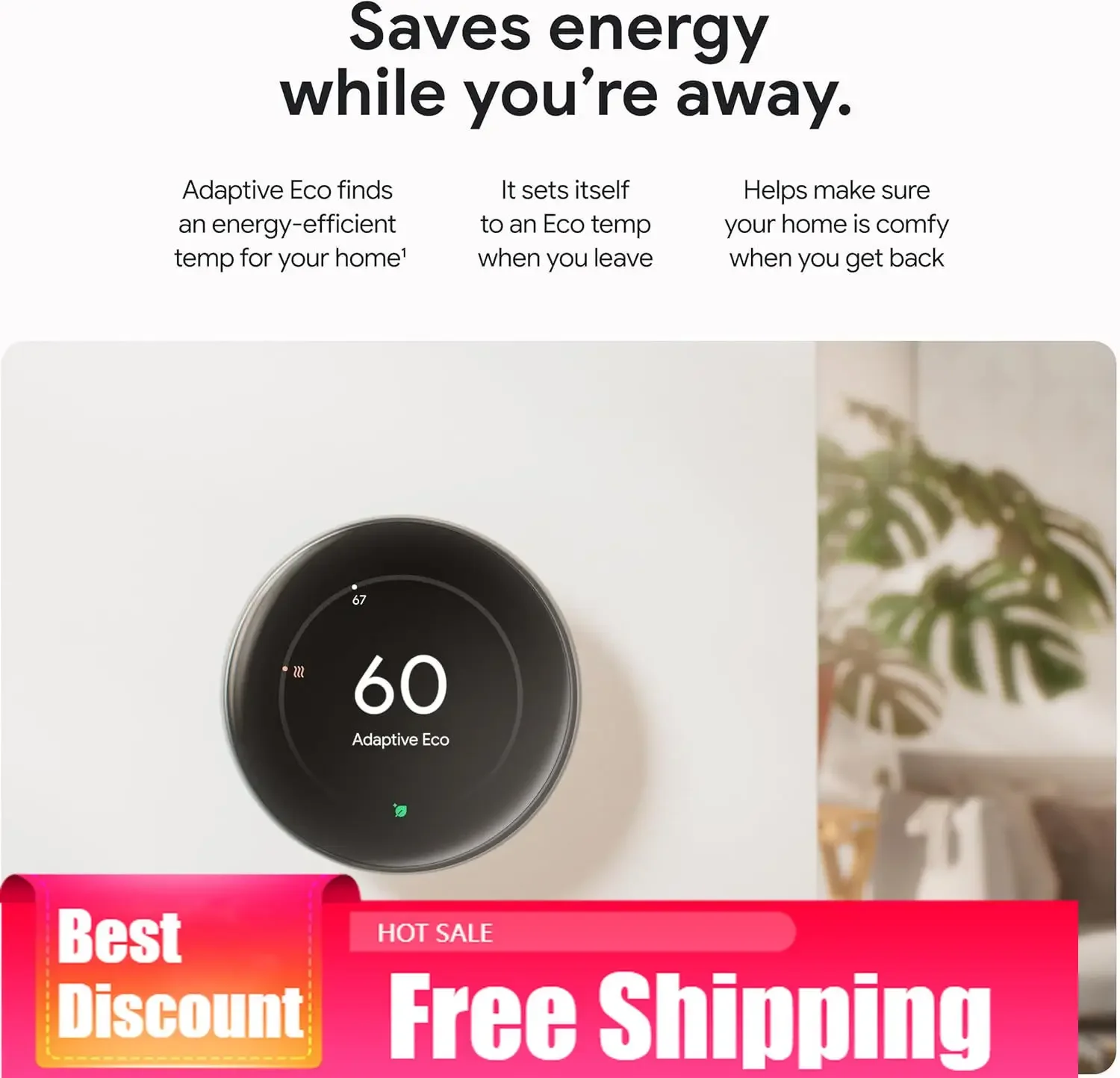 Steep Discount Learning Thermostat (4th Gen) + Nest Temperature Sensor (2nd Gen) - Obsidian
Steep Discount Learning Thermostat (4th Gen) + Nest Temperature Sensor (2nd Gen) - Obsidian
