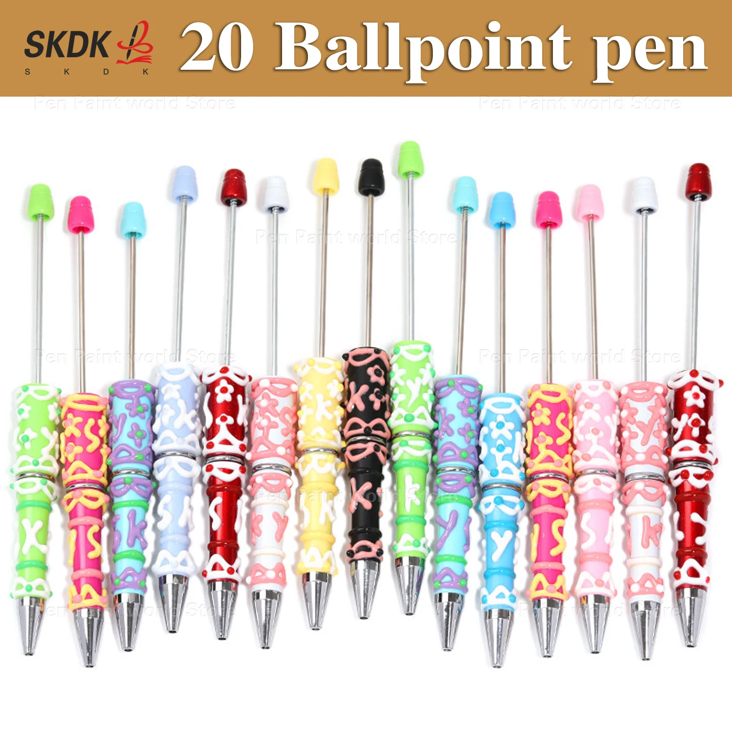 20 шт. шариковая ручка «сделай сам» с кремовыми капельными бусинами — многоцветная пластиковая ручка для подарков, свадеб и вечеринок 
20 шт. шариковая ручка «сделай сам» с кремовыми капельными бусинами — многоцветная пластиковая ручка для подарков, свадеб и вечеринок