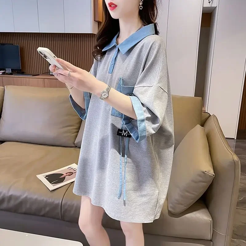 Woman Tshirt Short Sleeve Graphic Polo Neck T Shirt for Women Women's T-shirt Polyester Basic Clothing Sales Synthetic Youth New
Woman Tshirt Short Sleeve Graphic Polo Neck T Shirt for Women Women's T-shirt Polyester Basic Clothing Sales Synthetic Youth New