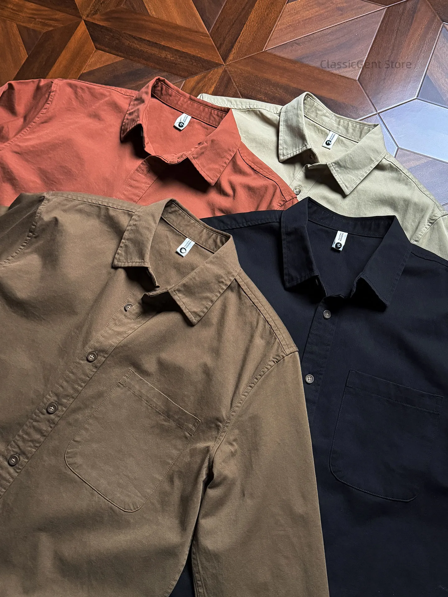 Commuter casual double fit, loose lapel long-sleeved shirt, pure cotton basic tooling shirt
Commuter casual double fit, loose lapel long-sleeved shirt, pure cotton basic tooling shirt