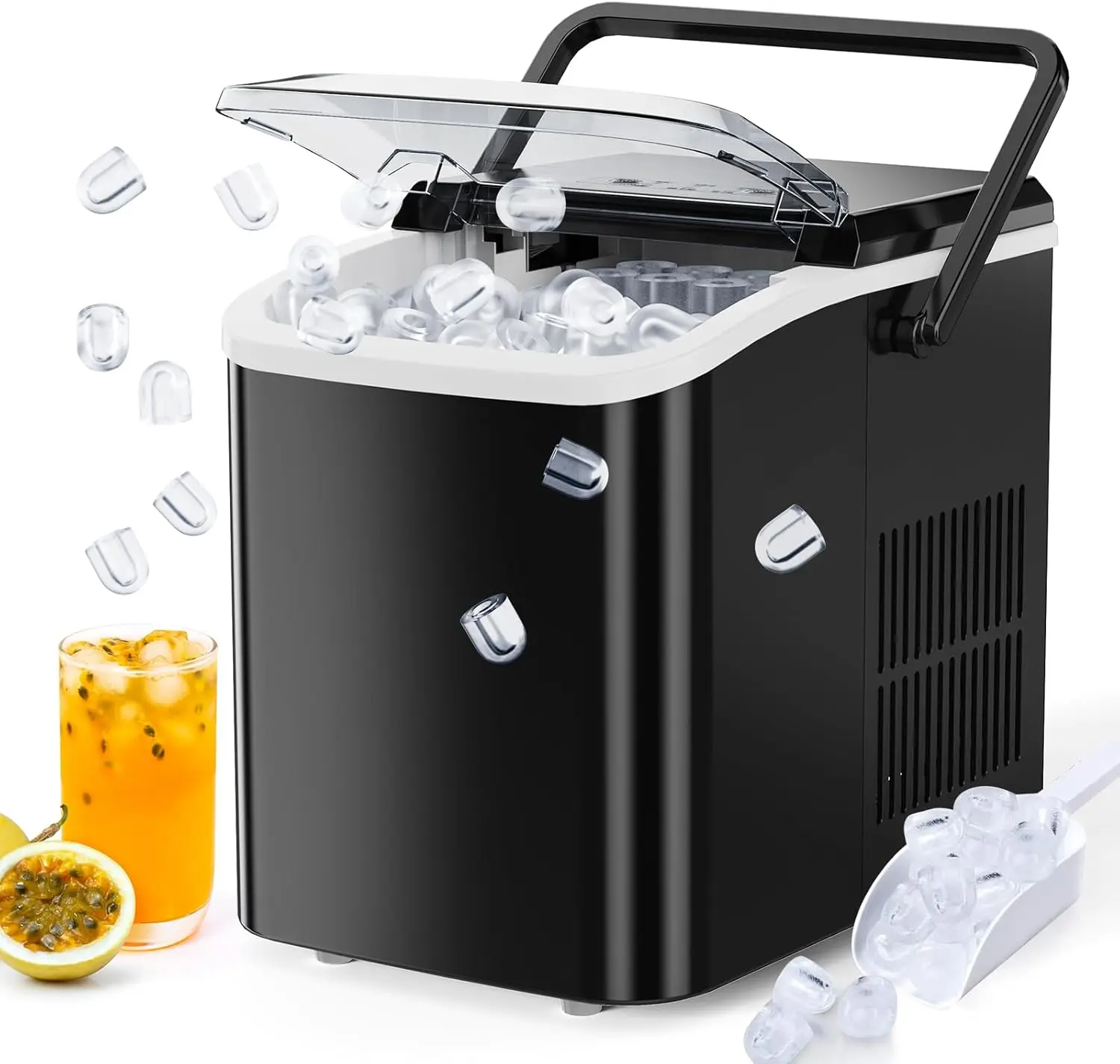 Countertop Ice Maker Machine, Portable Self-Cleaning Ice Machine with Ice Scoop, Coal Black
Countertop Ice Maker Machine, Portable Self-Cleaning Ice Machine with Ice Scoop, Coal Black