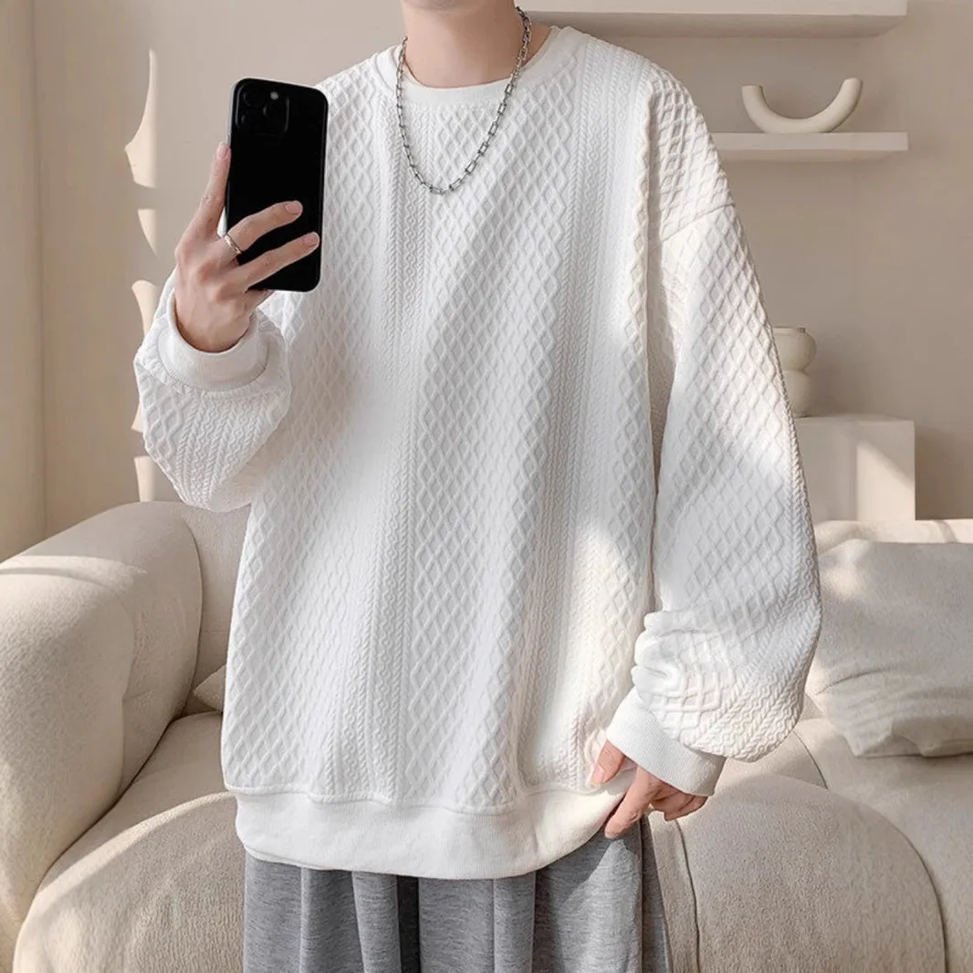 TRSYPHXM 3D Jacquard Long Sleeve Men's Loose Trendy Brand American High Street Autumn Fashion Round Neck Hoodie T-shirt for Men
TRSYPHXM 3D Jacquard Long Sleeve Men's Loose Trendy Brand American High Street Autumn Fashion Round Neck Hoodie T-shirt for Men