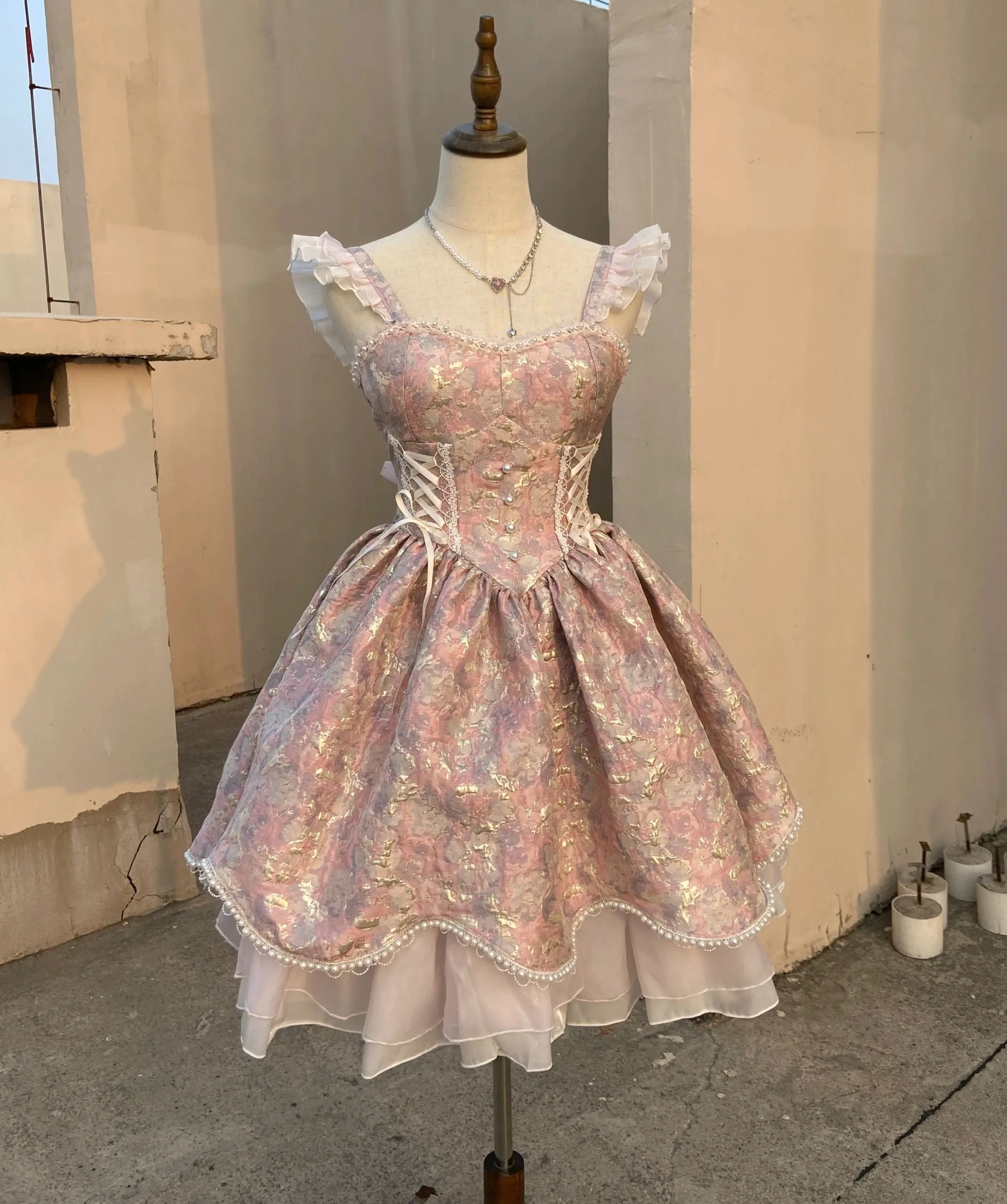 Pink Purple Lolita Skirt Embroidered Heavy Work Puffy Sleeve Princess Dress Fashionable Women's Set Summer 2025 Collection
Pink Purple Lolita Skirt Embroidered Heavy Work Puffy Sleeve Princess Dress Fashionable Women's Set Summer 2025 Collection