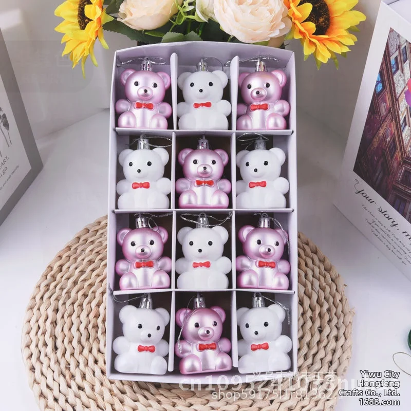 Valentine's Day Christmas Love Gift Decoration Electroplated Bear Pendant Wedding Ornament Red & White Pink & White PVC Box
Valentine's Day Christmas Love Gift Decoration Electroplated Bear Pendant Wedding Ornament Red & White Pink & White PVC Box