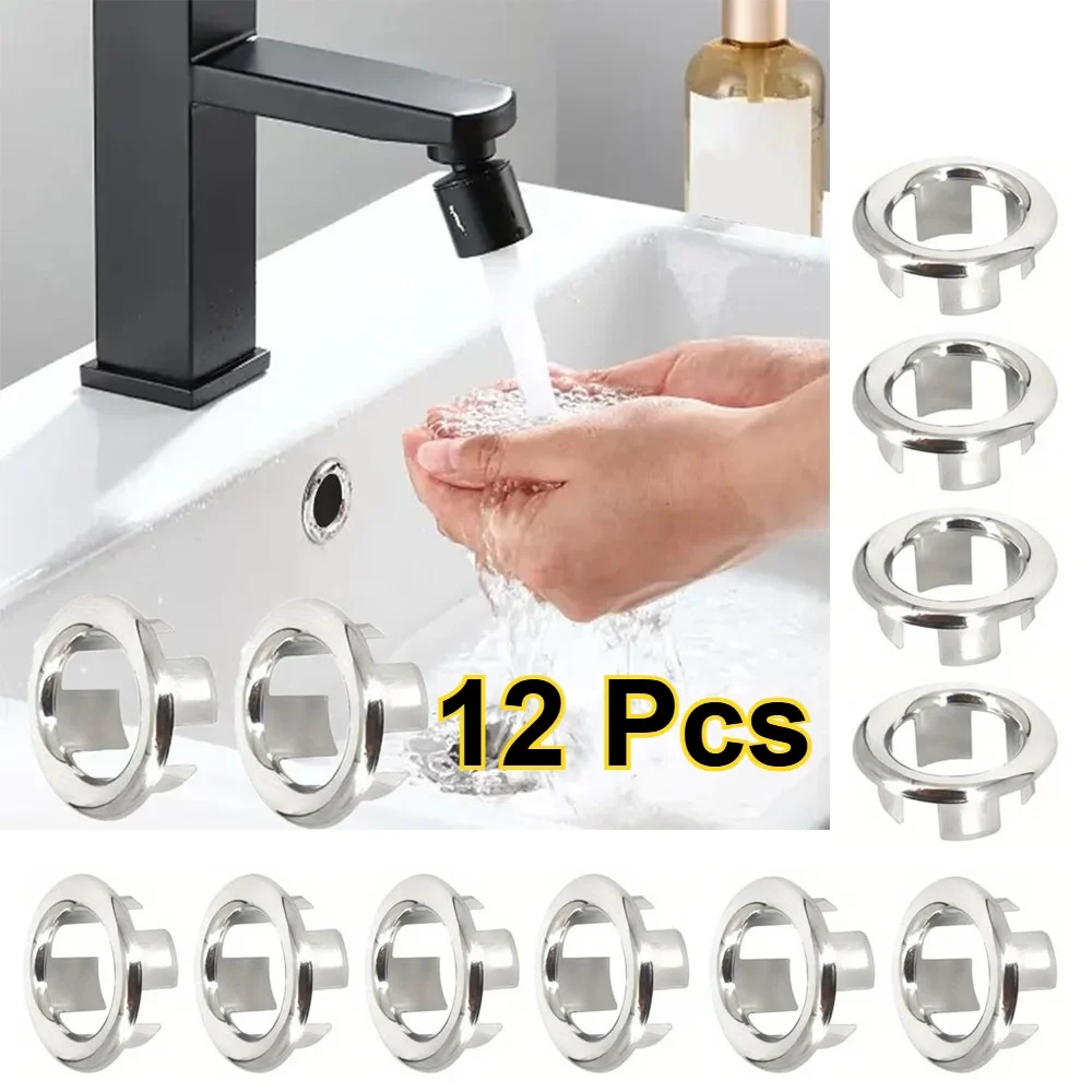 12 Abs Sink Overflow Ring Covers, Suitable for Kitchens and Bathrooms, with Decorative Insertable Drain Holes, Easy-To-Install Sink Drain Accessories
12 Abs Sink Overflow Ring Covers, Suitable for Kitchens and Bathrooms, with Decorative Insertable Drain Holes, Easy-To-Install Sink Drain Accessories