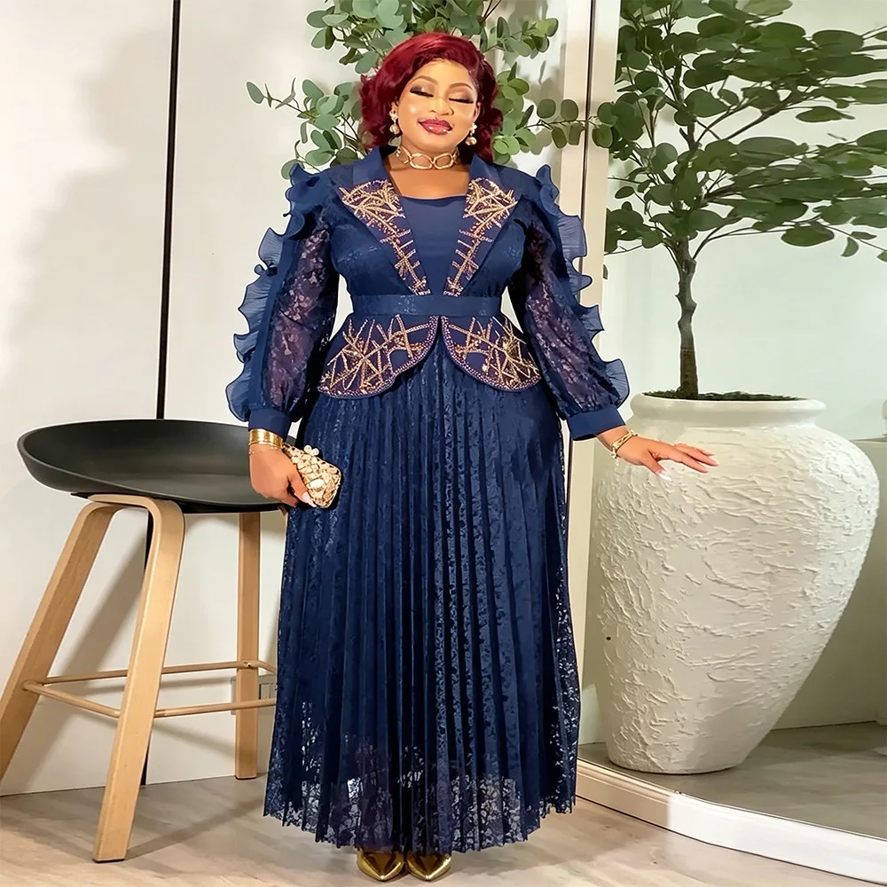 Plus Size African Dashiki Elegant Evening Dress Women Patchwork Pleated Long Sleeve Maxi Dress Prom Party Wedding Formal Gown
Plus Size African Dashiki Elegant Evening Dress Women Patchwork Pleated Long Sleeve Maxi Dress Prom Party Wedding Formal Gown