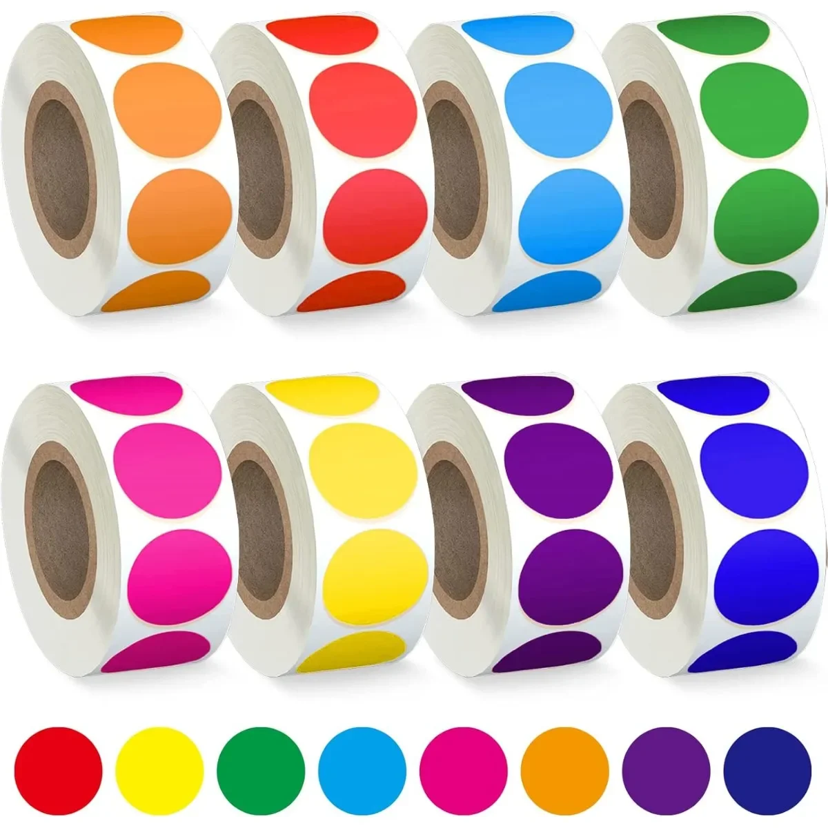 4000Pcs 8-Color Round Dot Stickers Self-Adhesive Color Coding Labels Vibrant Colored Dots Marking Stickers Easy Peel Off Adhesive Tags Practical Stationery Accessories for Student Reward Classroom Management Office Filing Inventory Labeling Use
4000Pcs 8-Color Round Dot Stickers Self-Adhesive Color Coding Labels Vibrant Colored Dots Marking Stickers Easy Peel Off Adhesive Tags Practical Stationery Accessories for Student Reward Classroom Management Office Filing Inventory Labeling Use