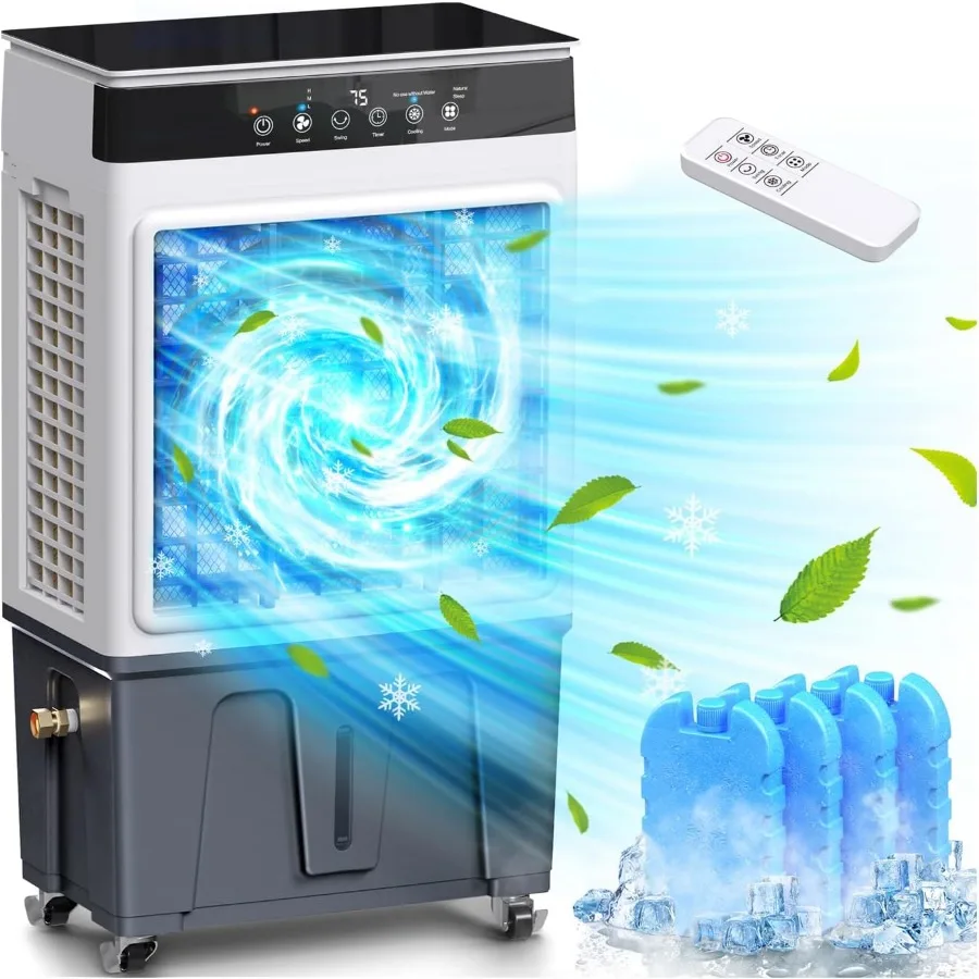 Swamp Cooler 3800 CFM 3-in-1 Evaporative Air Cooler with 7.6 Gal Water Tank for Indoor and Outdoor Use 120 Oscillation 3 Speed
Swamp Cooler 3800 CFM 3-in-1 Evaporative Air Cooler with 7.6 Gal Water Tank for Indoor and Outdoor Use 120 Oscillation 3 Speed