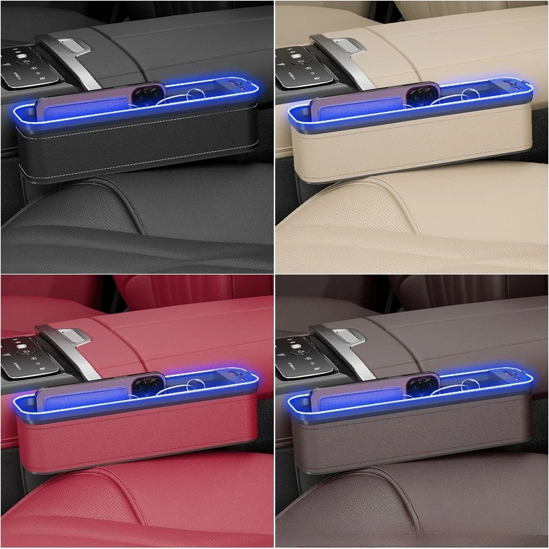 Car Crevice Storage Organizer Box Car 2 USB Charging Colour Light Seat Gap Storage Box LED Auto Interior Stowing Tidying
Car Crevice Storage Organizer Box Car 2 USB Charging Colour Light Seat Gap Storage Box LED Auto Interior Stowing Tidying