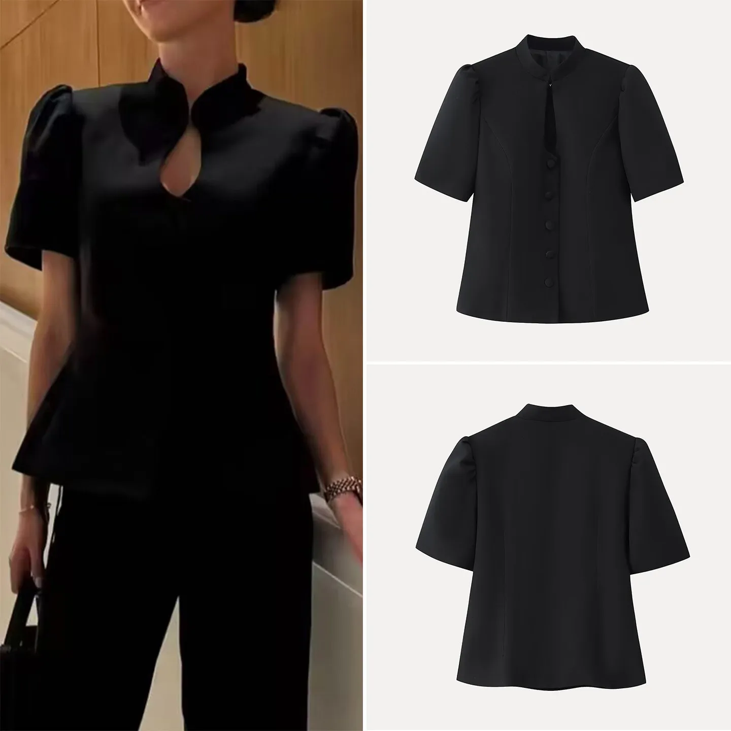 Fashionable Slim Fit Short Sleeve Stand Collar Button Decorated Women's Shirt Spring 2026 ZADATA Ladies' Premium Clothing
Fashionable Slim Fit Short Sleeve Stand Collar Button Decorated Women's Shirt Spring 2026 ZADATA Ladies' Premium Clothing