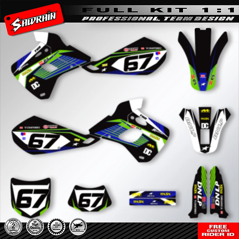 Sawrain Motorcycle Graphics Decal Stickers Kits For KAWASAKI KDX 250 1992 1993 1994 001
Sawrain Motorcycle Graphics Decal Stickers Kits For KAWASAKI KDX 250 1992 1993 1994 001