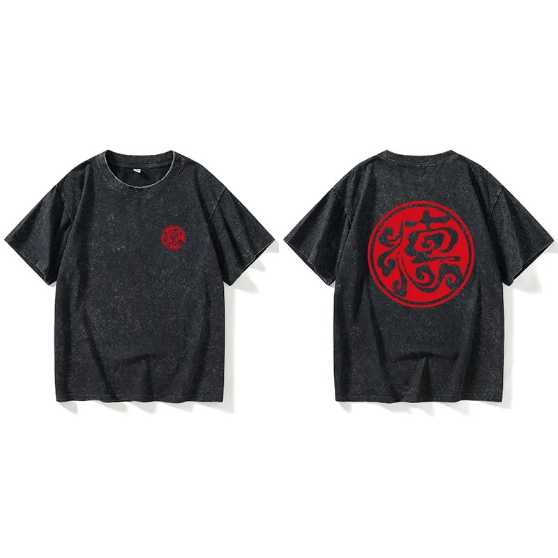 De Yun Society Chinese Character T-Shirt Short Sleeve round Neck Men Women White Cotton Traditional Costume Casual Summer Top
De Yun Society Chinese Character T-Shirt Short Sleeve round Neck Men Women White Cotton Traditional Costume Casual Summer Top