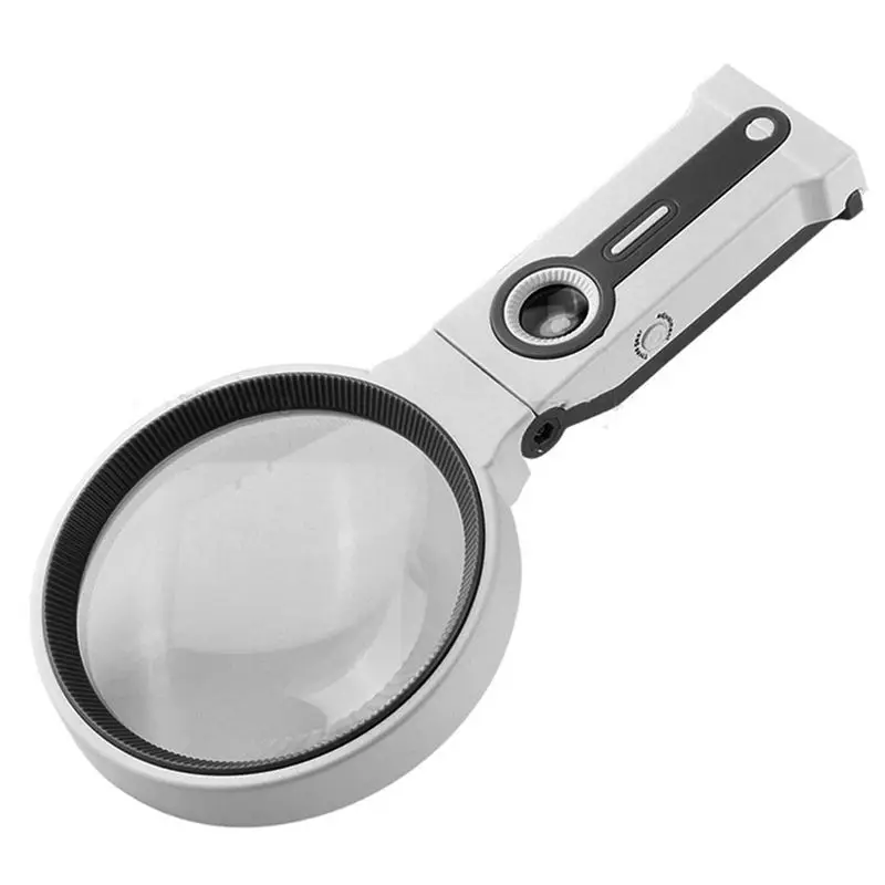 A24F-10X Handheld Folding Magnifier Rechargeable Portable Illuminated Jewelry Magnifying Glass With 37 LED Light
A24F-10X Handheld Folding Magnifier Rechargeable Portable Illuminated Jewelry Magnifying Glass With 37 LED Light