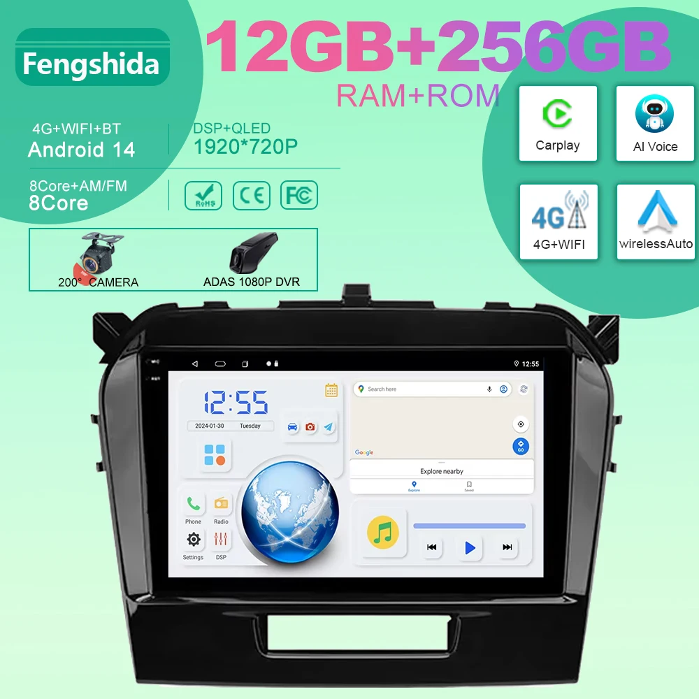 Car Android For Suzuki Vitara 4 2014 - 2018 Auto Radio Stereo Head Unit Multimedia Player GPS Navigation No 2din DVD Carplay BT
Car Android For Suzuki Vitara 4 2014 - 2018 Auto Radio Stereo Head Unit Multimedia Player GPS Navigation No 2din DVD Carplay BT