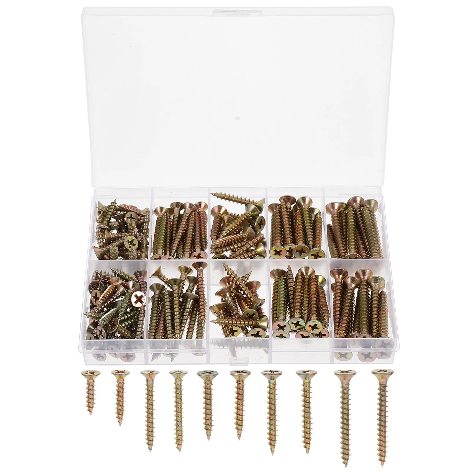 165Pcs Flat Head Wood Screws Cross Recessed Self Drilling Screws for Furniture Making Stair Posts Electronic Repair
165Pcs Flat Head Wood Screws Cross Recessed Self Drilling Screws for Furniture Making Stair Posts Electronic Repair