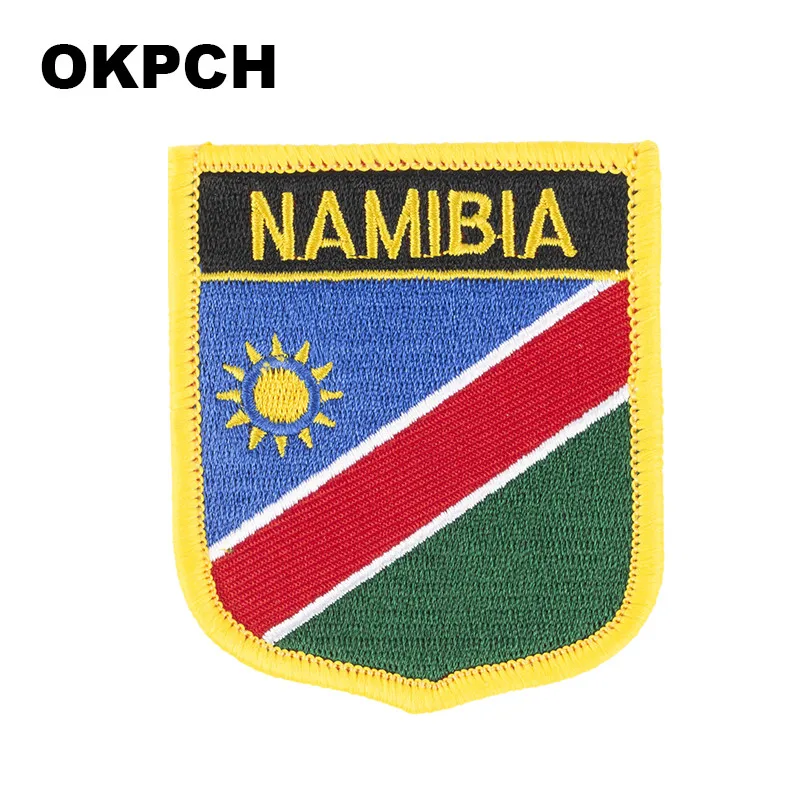 Namibia Flag Shield Shape Iron on Embroidery Patches Saw on Transfer Patches Sewing Applications for Clothes Back Pac
Namibia Flag Shield Shape Iron on Embroidery Patches Saw on Transfer Patches Sewing Applications for Clothes Back Pac