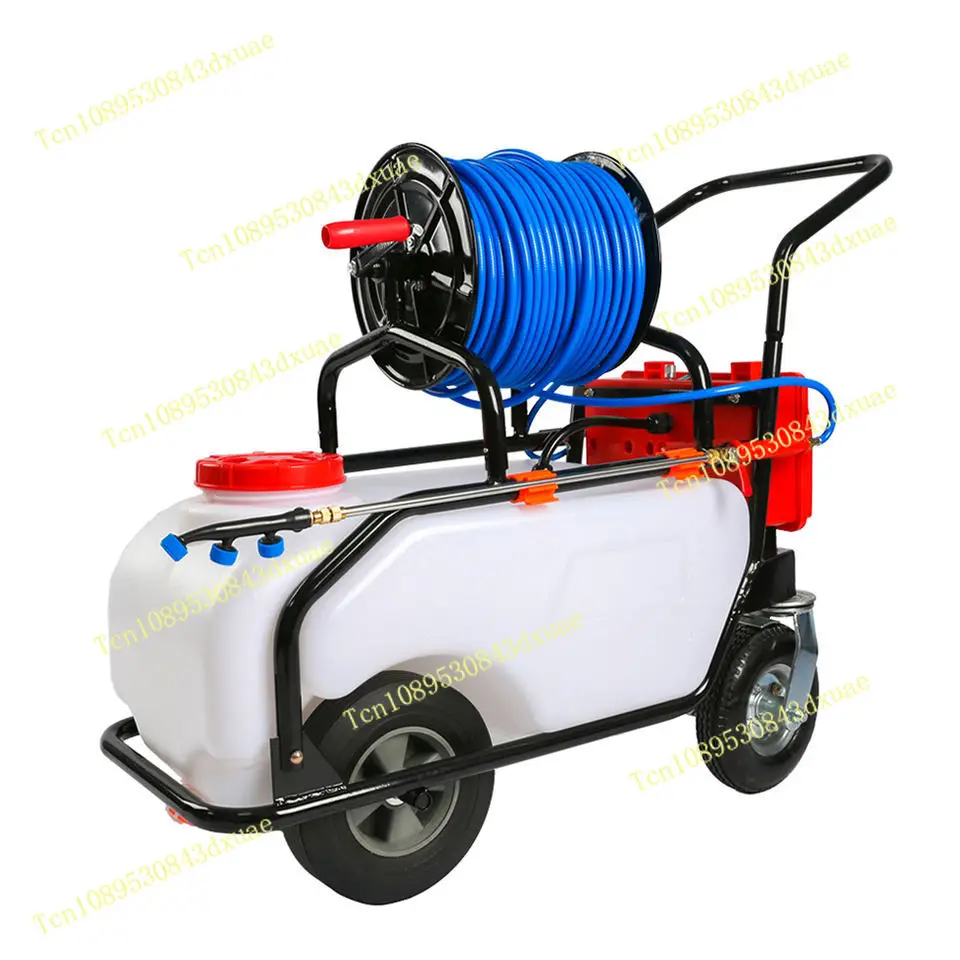 60L Agricultural Rechargeable Hand Cart Trolley Electric Sprayer with Wheels
60L Agricultural Rechargeable Hand Cart Trolley Electric Sprayer with Wheels