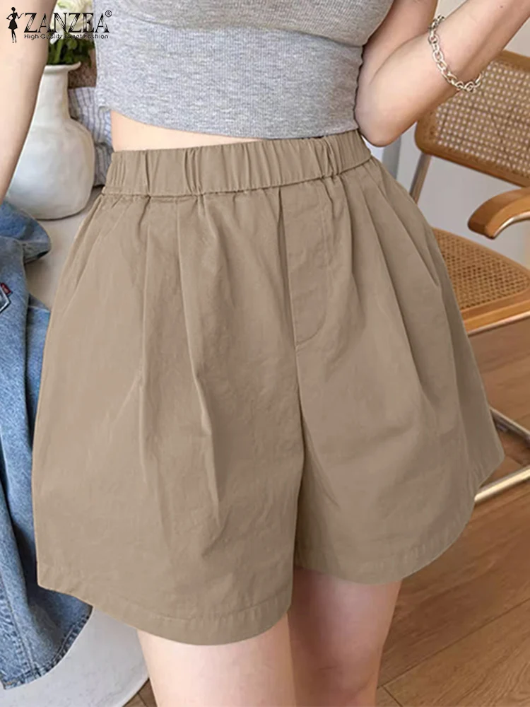 ZANZEA 2024 Summer Solid Color Short Trouser Loose Work Wear Women Daily Short Pants Fashion Elastic Waist Casual Leisure Shorts
ZANZEA 2024 Summer Solid Color Short Trouser Loose Work Wear Women Daily Short Pants Fashion Elastic Waist Casual Leisure Shorts