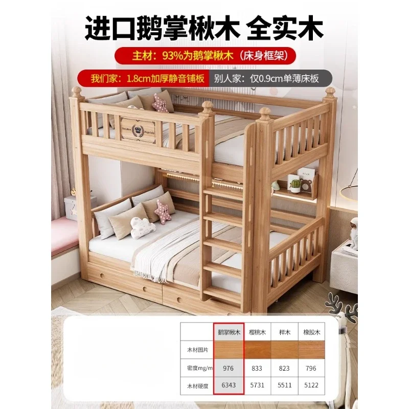 -Solid Wood Bunk Bed With Upper And Lower Bunk Beds, Gooseberry Wood Upper And Lower Beds, Mother Bed For Household
-Solid Wood Bunk Bed With Upper And Lower Bunk Beds, Gooseberry Wood Upper And Lower Beds, Mother Bed For Household