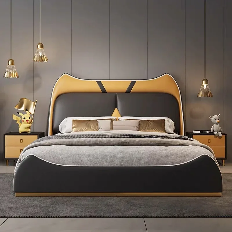 Light Luxury Soft Bag Children's Bed Simple Cute Cat Leather Bed Modern Teenager Solid Wood Bed Cama Bedroom Furniture
Light Luxury Soft Bag Children's Bed Simple Cute Cat Leather Bed Modern Teenager Solid Wood Bed Cama Bedroom Furniture