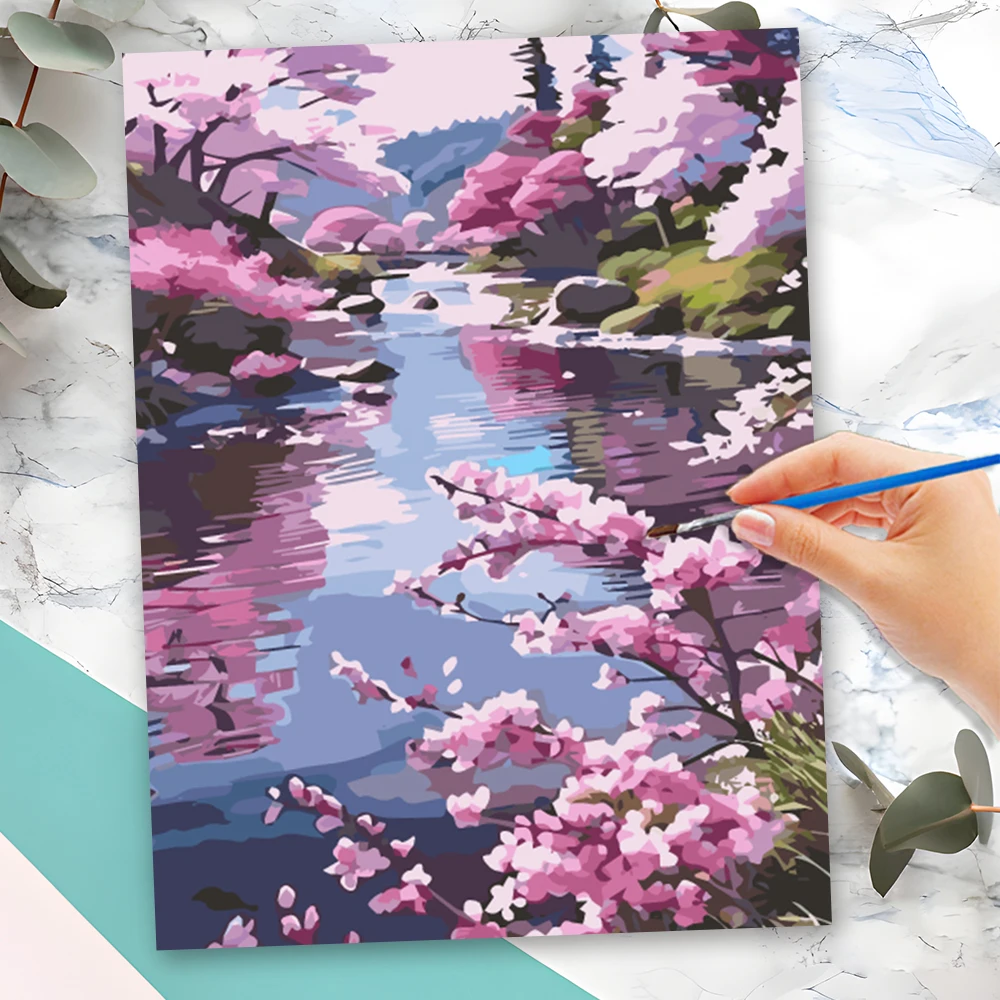 Momoart DIY Picture By Numbers Framed River Landscape Drawing on Canvas Painting By Number Tree Paint Kit for Adults Home Decor
Momoart DIY Picture By Numbers Framed River Landscape Drawing on Canvas Painting By Number Tree Paint Kit for Adults Home Decor