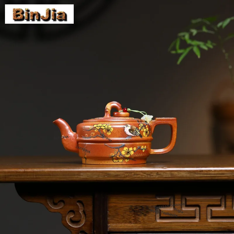 270ml Luxury Yixing Purple Clay Teapots Handmade Pot Raw Ore Flames Roasting Golden Section Mud Kettle Zisha Tea Set Collection
270ml Luxury Yixing Purple Clay Teapots Handmade Pot Raw Ore Flames Roasting Golden Section Mud Kettle Zisha Tea Set Collection