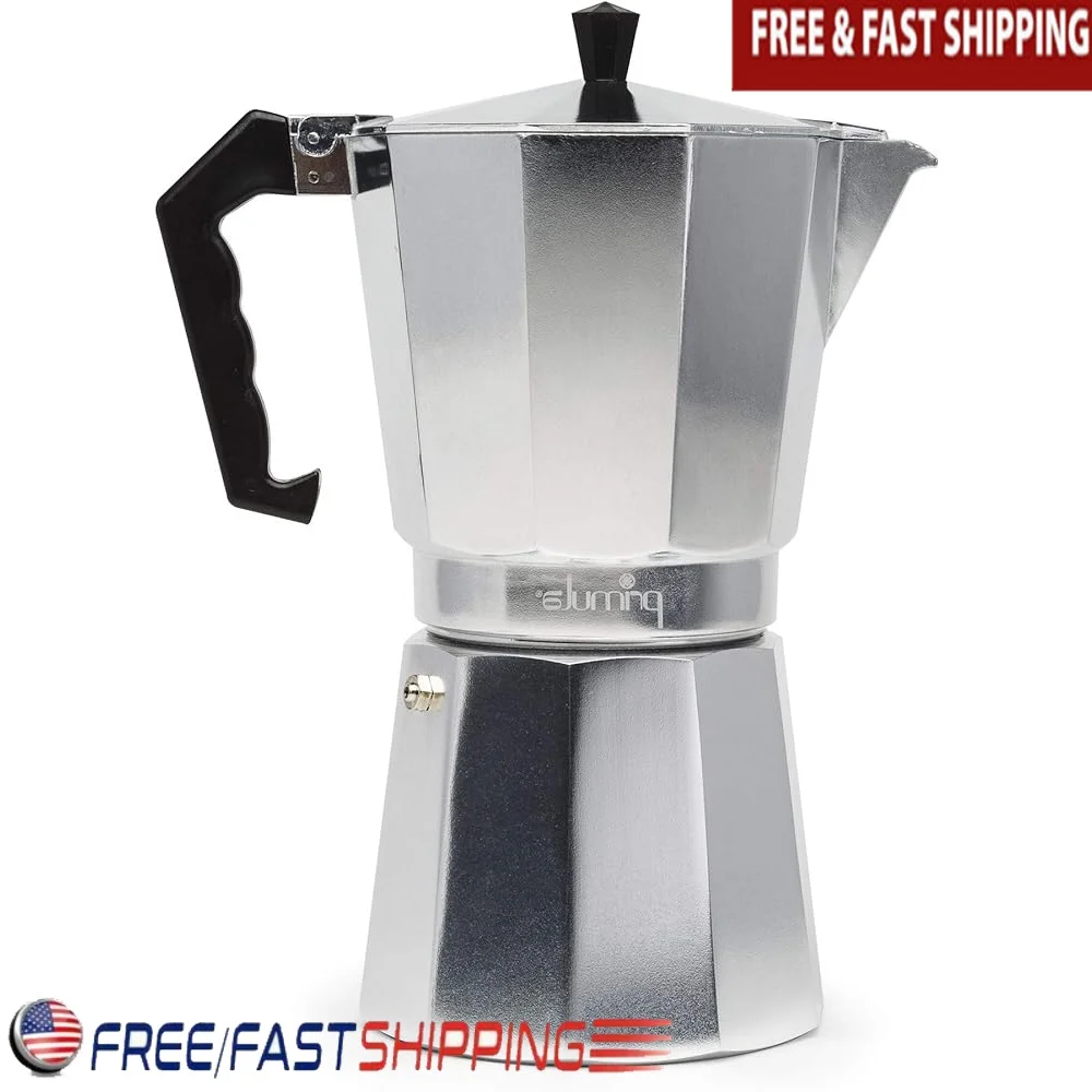 Classic Moka Pot Espresso Coffee Maker Italian Cuban Stovetop Cafetera Portable Durable Easy to Clean 12 Servings Quick Brew
Classic Moka Pot Espresso Coffee Maker Italian Cuban Stovetop Cafetera Portable Durable Easy to Clean 12 Servings Quick Brew