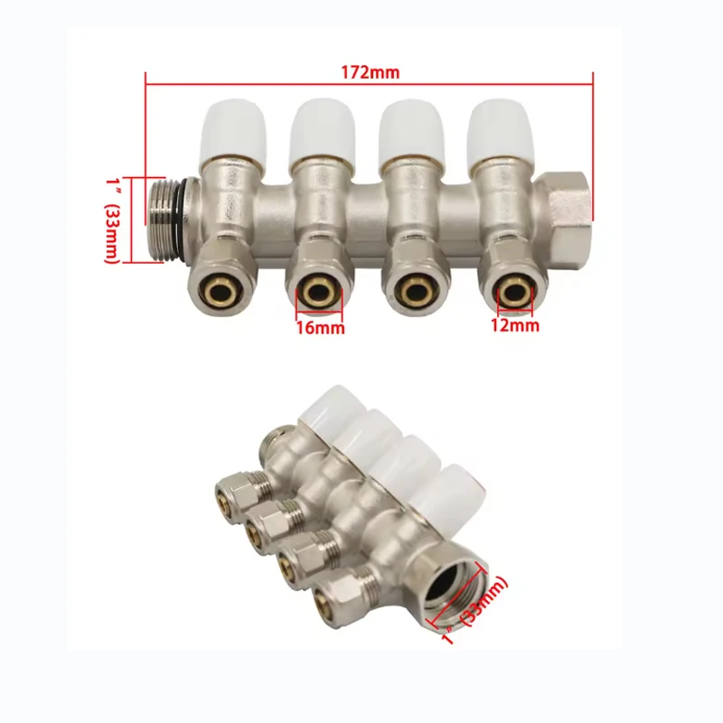 DN20/DN25, 3/4 дюйма/1 дюйм, 2 хода ~ 6 ходов, латунные водяные коллекторы с стопорными клапанами, износостойкость
DN20/DN25, 3/4 дюйма/1 дюйм, 2 хода ~ 6 ходов, латунные водяные коллекторы с стопорными клапанами, износостойкость