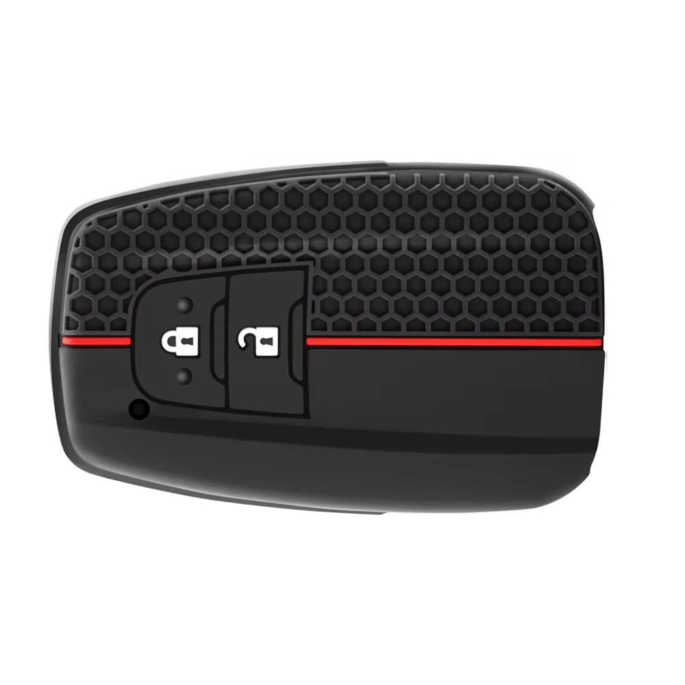 1pc 2-button Silicone Car Key Cover for Toyota Prius Camry Corolla Avalon CHR RAV4 Black with Red Line Car Accessories
1pc 2-button Silicone Car Key Cover for Toyota Prius Camry Corolla Avalon CHR RAV4 Black with Red Line Car Accessories