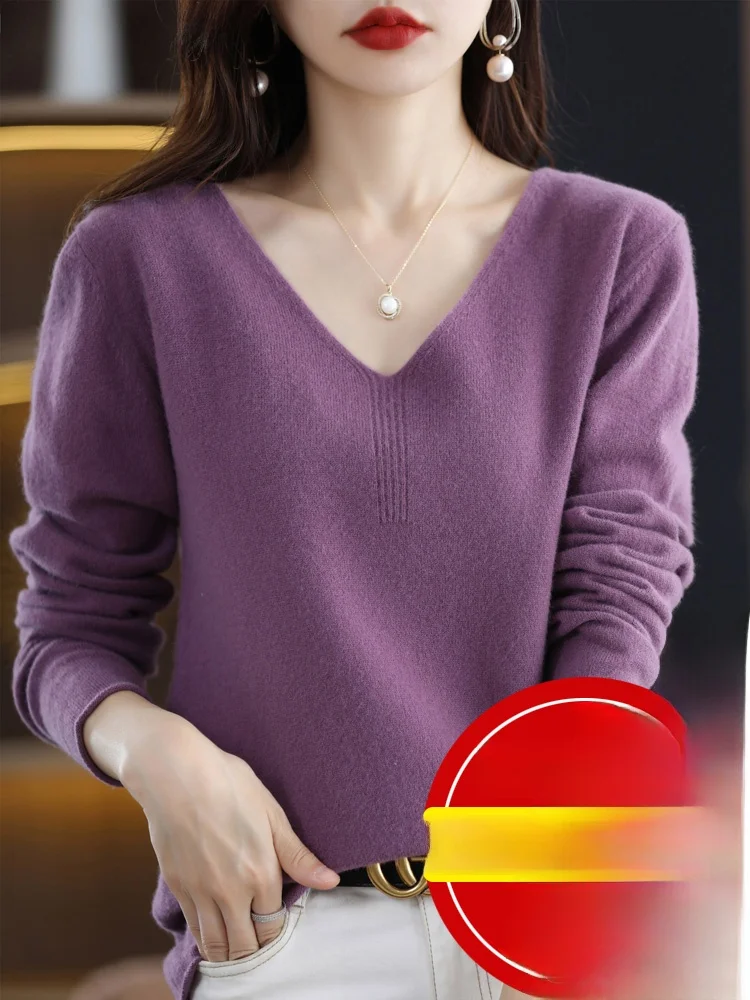 Pure Color Camere Knitted Base irt V-Ne Пуловер ort Sle Women's Faion Commute Sle Spring Season Regular Sve 
Pure Color Camere Knitted Base irt V-Ne Пуловер ort Sle Women's Faion Commute Sle Spring Season Regular Sve