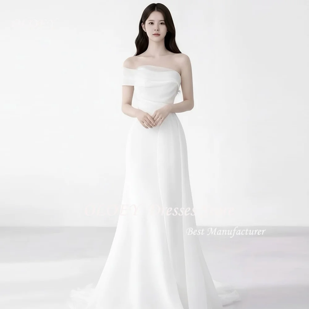 OLOEY One Shoulder Korea Wedding Dresses Strapless Organza A Line Bridal Gown Elegant Long Women Photo Shoot Customized 2026
OLOEY One Shoulder Korea Wedding Dresses Strapless Organza A Line Bridal Gown Elegant Long Women Photo Shoot Customized 2026