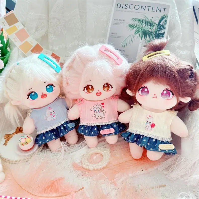 20cm Kawaii Pink Shirt Blue Star Skirt Suit 3Pcs Idol Doll Cute Soft Stuffed Baby Cotton Doll for DIY Clothes Accessory Kids Toy
20cm Kawaii Pink Shirt Blue Star Skirt Suit 3Pcs Idol Doll Cute Soft Stuffed Baby Cotton Doll for DIY Clothes Accessory Kids Toy