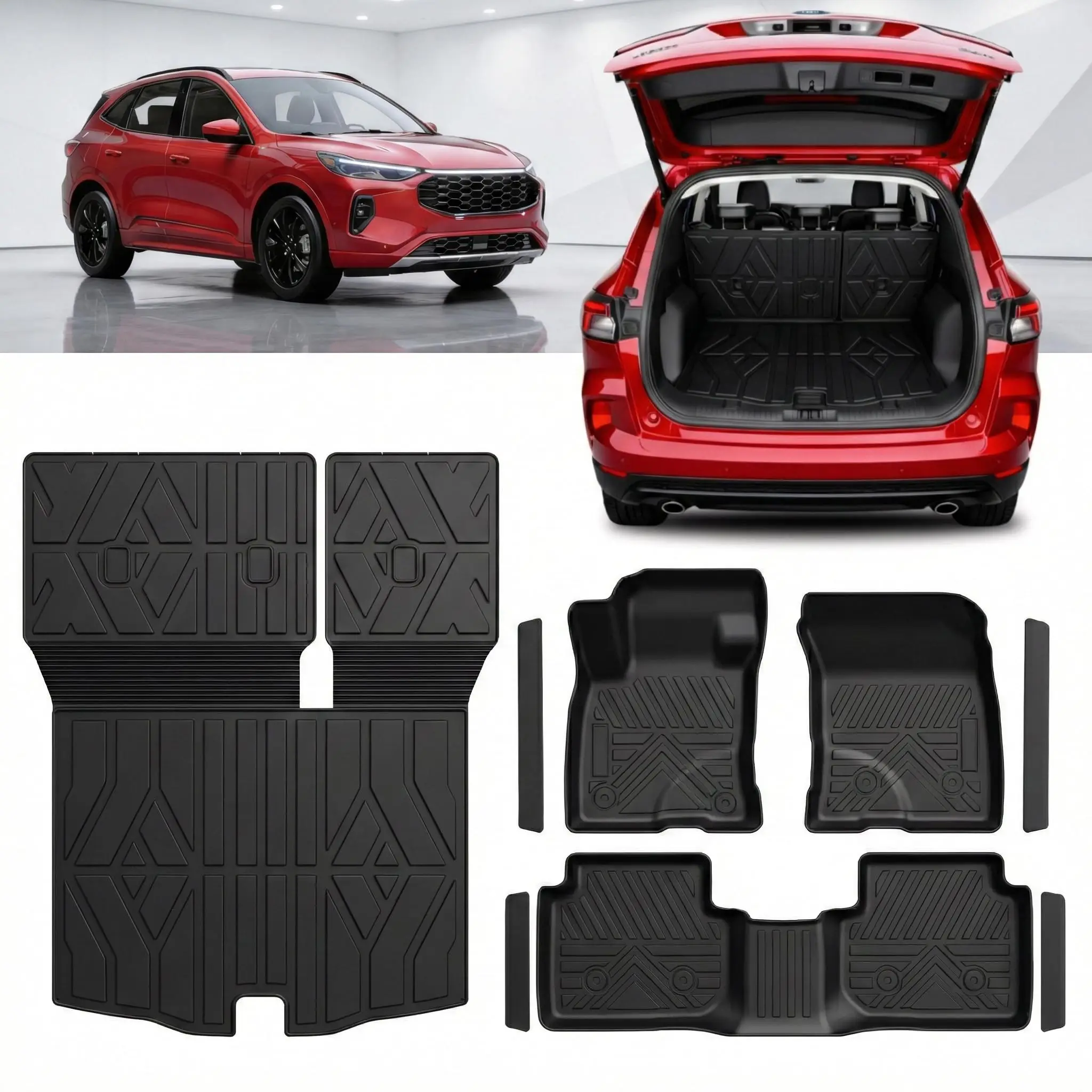 Custom Fit TPE Floor Mats And Cargo Liner For Ford Escape 2020-2026 Gas Models
Custom Fit TPE Floor Mats And Cargo Liner For Ford Escape 2020-2026 Gas Models