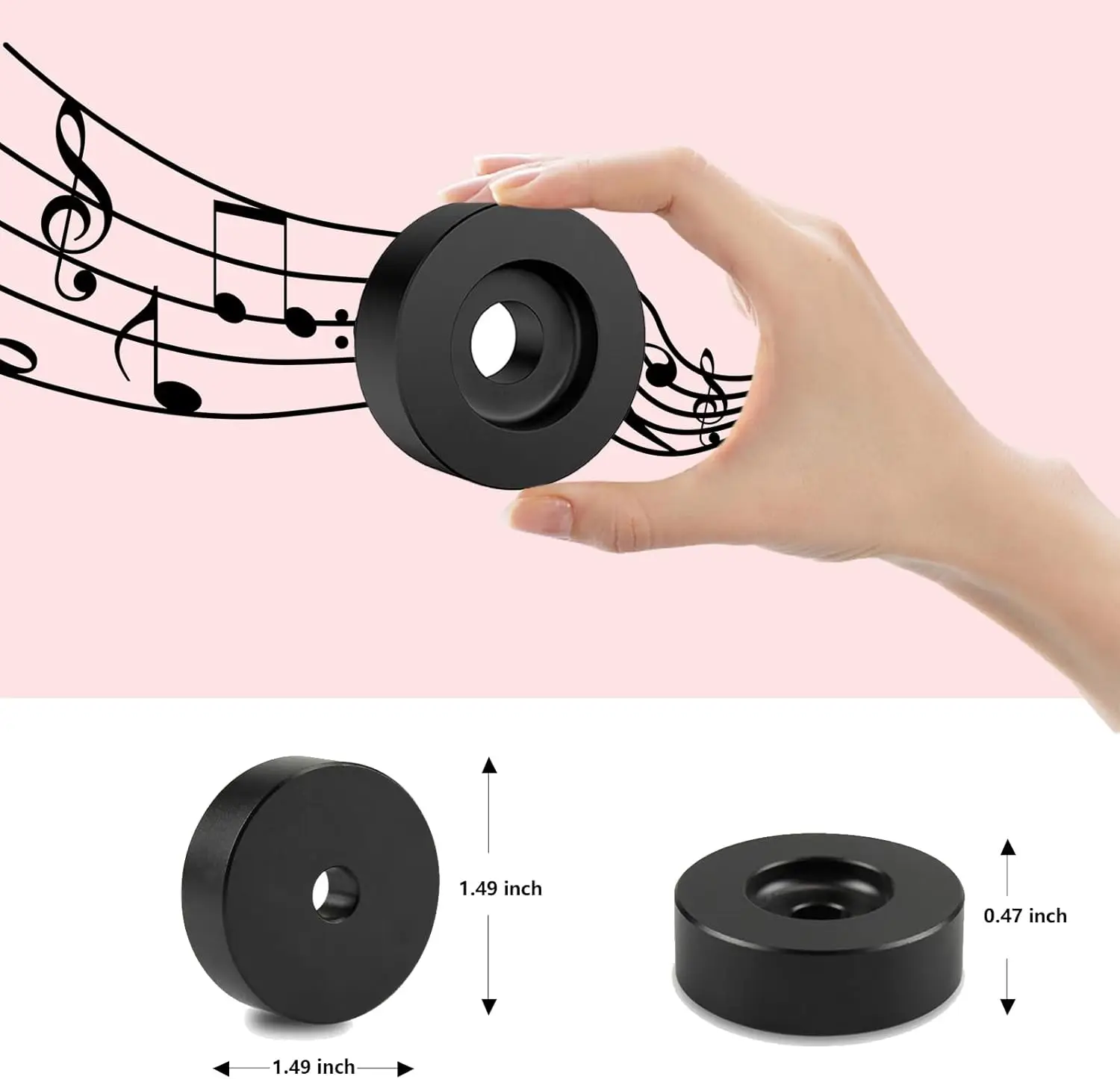 45 Adapter for Turntable 7 Inch Vinyl Record - Solid Aluminum Accessory for Vinyl Players and Turntables (Black)
45 Adapter for Turntable 7 Inch Vinyl Record - Solid Aluminum Accessory for Vinyl Players and Turntables (Black)