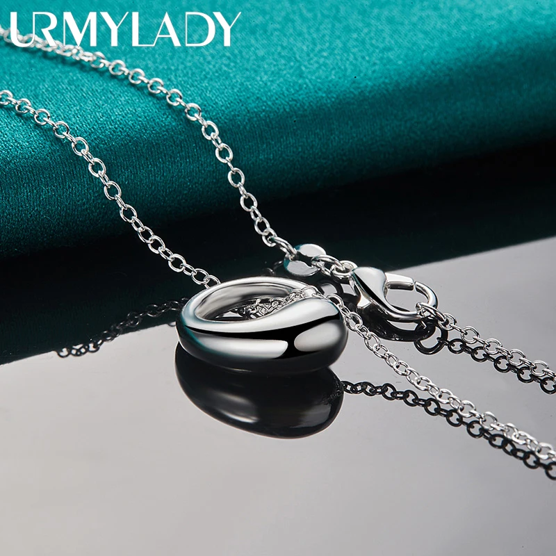 URMYLADY Fine 925 Sterling Silver Water Drop Hook 16-30 Inch Pendant Necklace For Women Wedding Engagement Fashion Jewelry
URMYLADY Fine 925 Sterling Silver Water Drop Hook 16-30 Inch Pendant Necklace For Women Wedding Engagement Fashion Jewelry