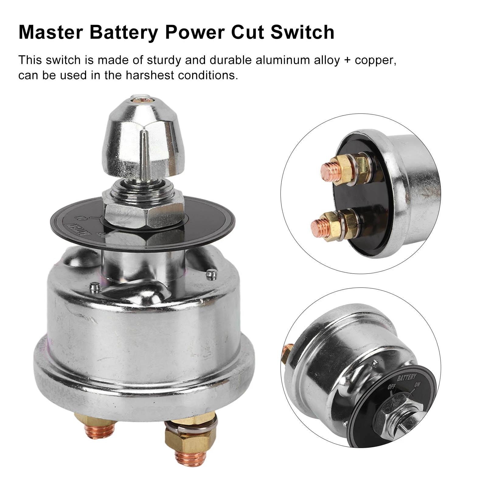 Master Battery Power Cut Switch, High Current Master Battery Disconnect Switch Rated 250A Instantaneous 1000A for RV Yacht Truck
Master Battery Power Cut Switch, High Current Master Battery Disconnect Switch Rated 250A Instantaneous 1000A for RV Yacht Truck