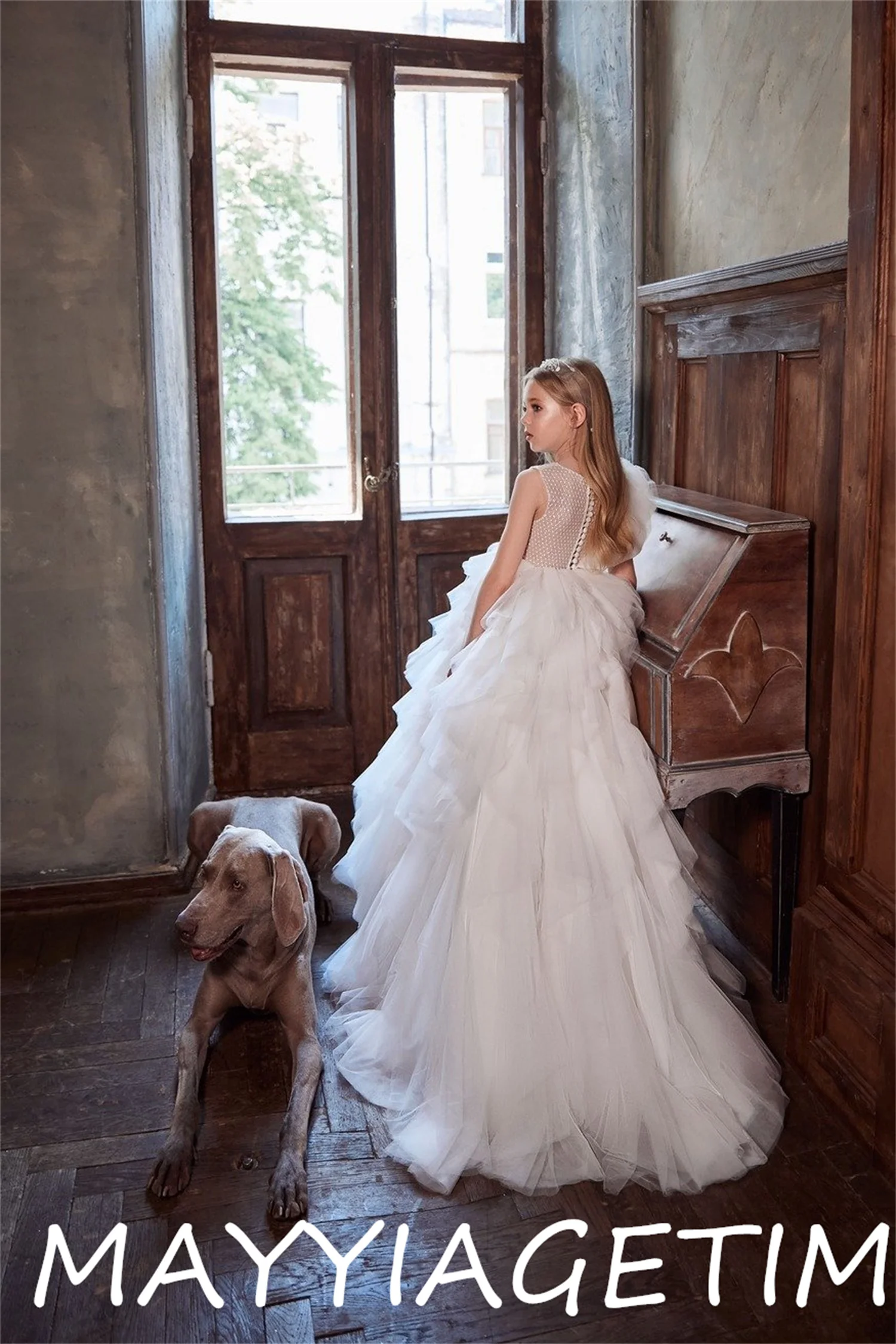 Flower Girl Dresses for Wedding 3D Floral Appliques Girl Pageant Dresses Sleeveless Spaghetti Strap Tulle Party
Flower Girl Dresses for Wedding 3D Floral Appliques Girl Pageant Dresses Sleeveless Spaghetti Strap Tulle Party