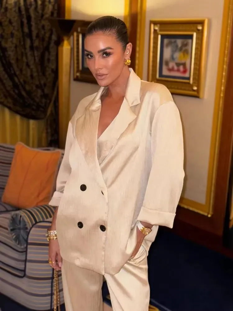 HH женская однотонная куртка с эффектом морщин, двубортный пиджак с длинными рукавами, свободный повседневный женский модный уличный пиджак Y2K
HH женская однотонная куртка с эффектом морщин, двубортный пиджак с длинными рукавами, свободный повседневный женский модный уличный пиджак Y2K