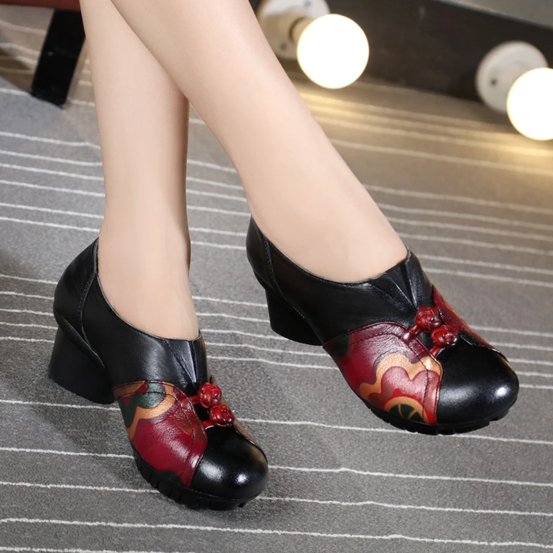 Birkuir Retro High Heel Buttons Pumps For Women Genuine Leather Thick Heel Paintings Shoes Slip On Mother Shoes 5cm Heels Pumps
Birkuir Retro High Heel Buttons Pumps For Women Genuine Leather Thick Heel Paintings Shoes Slip On Mother Shoes 5cm Heels Pumps
