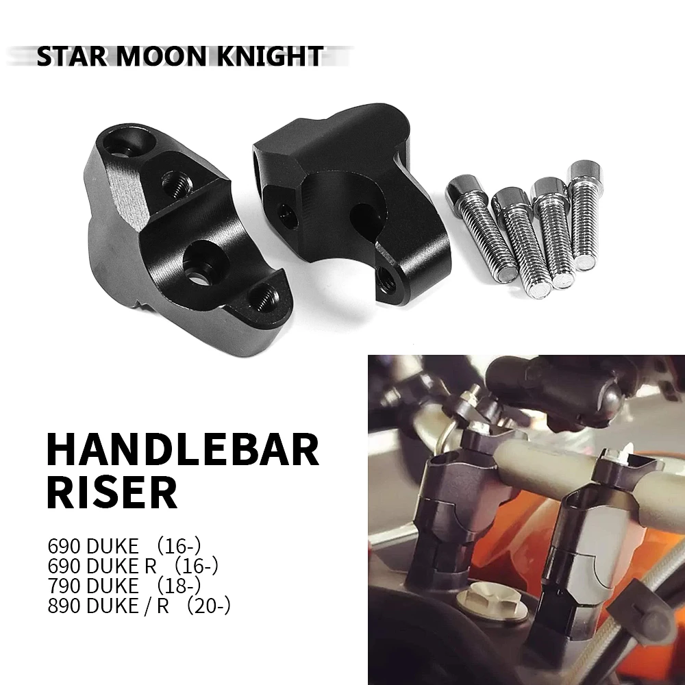 For Duke R 690 For Duke 790 For Duke / R 890 2016 - 2022 Motorcycle Handle Bar Riser Clamp Extend Handlebar Adapter Mount
For Duke R 690 For Duke 790 For Duke / R 890 2016 - 2022 Motorcycle Handle Bar Riser Clamp Extend Handlebar Adapter Mount