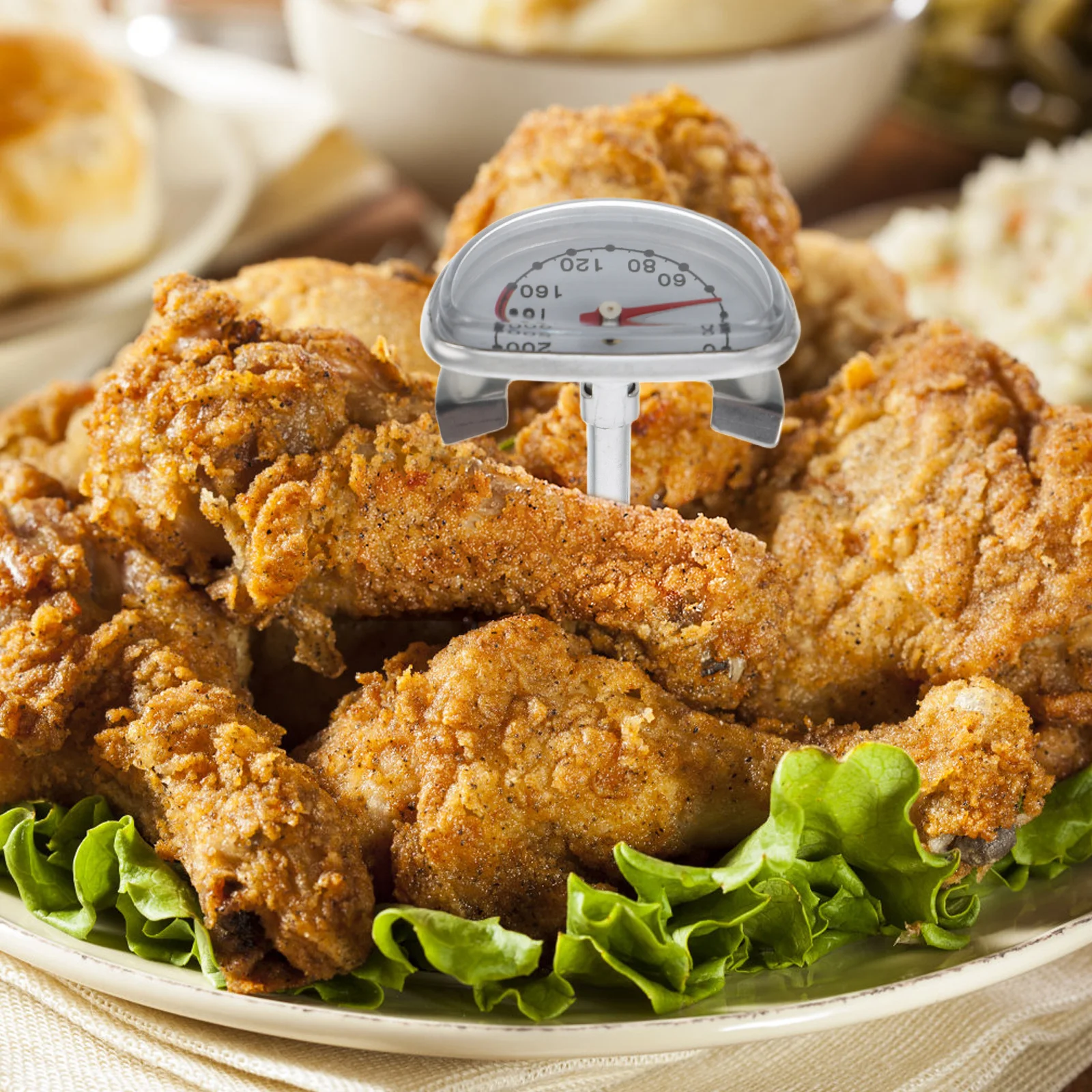 Stainless Steel Frying Thermometer Deep Fry Thermometer Kitchen Cooking Tool Oil Temperature Gauge for Turkey Bbq
Stainless Steel Frying Thermometer Deep Fry Thermometer Kitchen Cooking Tool Oil Temperature Gauge for Turkey Bbq