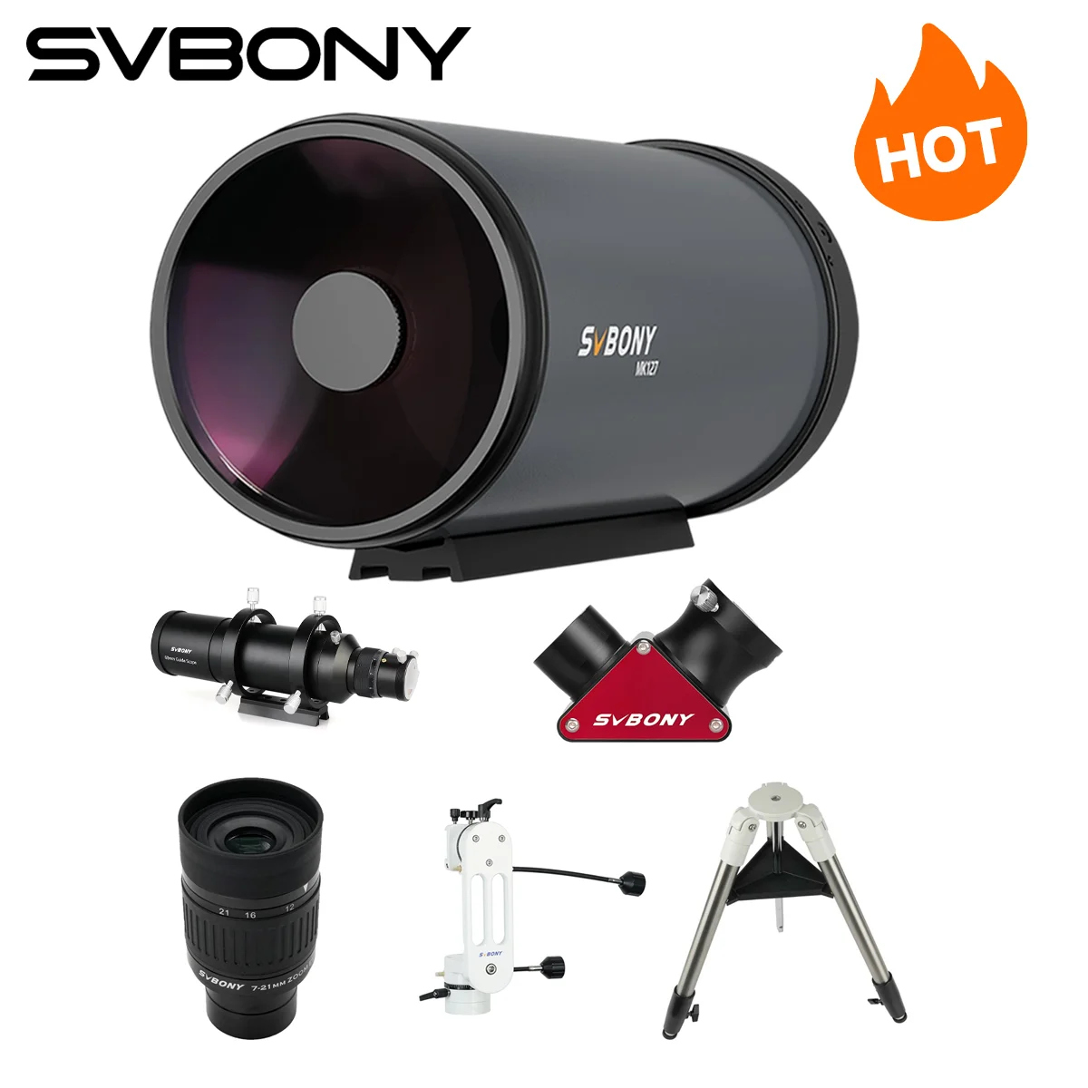 SVBONY MK127 127mm f/11.8 Maksutov-Cassegrain Telescope Kit OTA Complete Portable Ready-to-Use Set for Lunar, Planetary Nebula
SVBONY MK127 127mm f/11.8 Maksutov-Cassegrain Telescope Kit OTA Complete Portable Ready-to-Use Set for Lunar, Planetary Nebula
